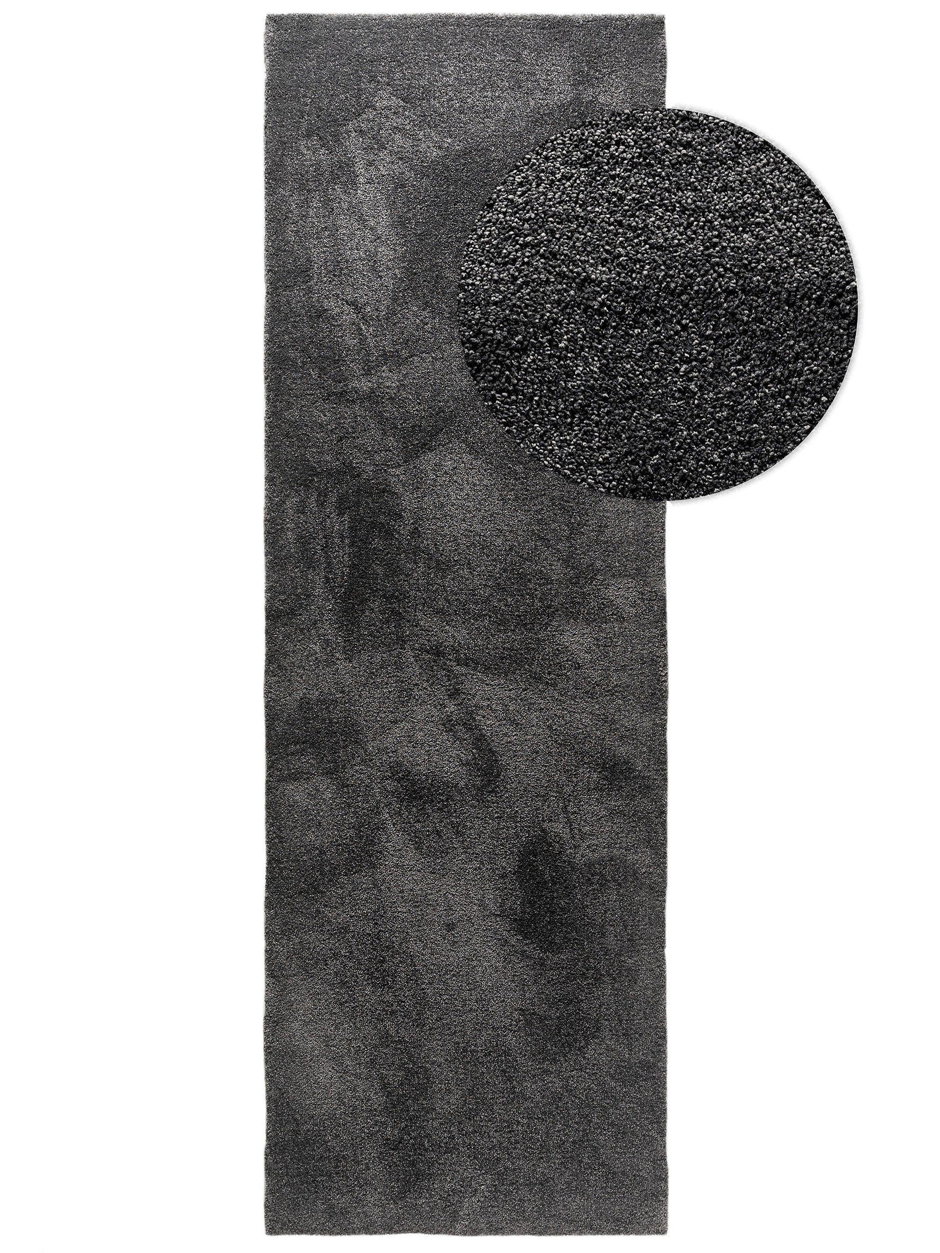 HOCHFLORTEPPICH Melvin waschbar 80/250 cm - Grau, Kunststoff (80/250cm) - benuta Nest