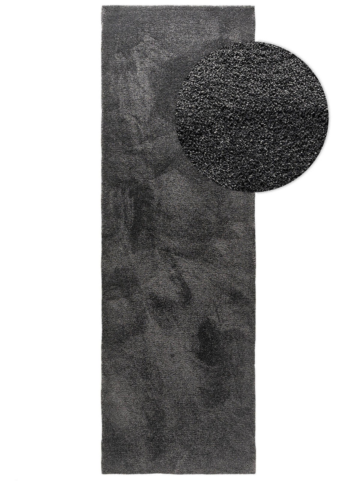 HOCHFLORTEPPICH Melvin waschbar 80/250 cm - Grau, Kunststoff (80/250cm) - benuta Nest