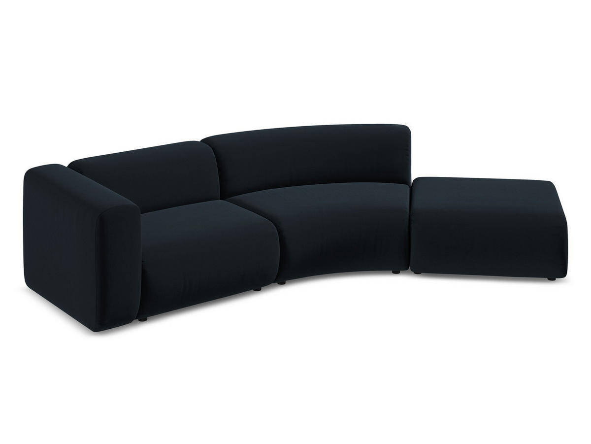 4-SITZER-SOFA Samt Stoff Grau - Schwarz/Grau, Kunststoff/Textil (335/70/166cm) - Makamii