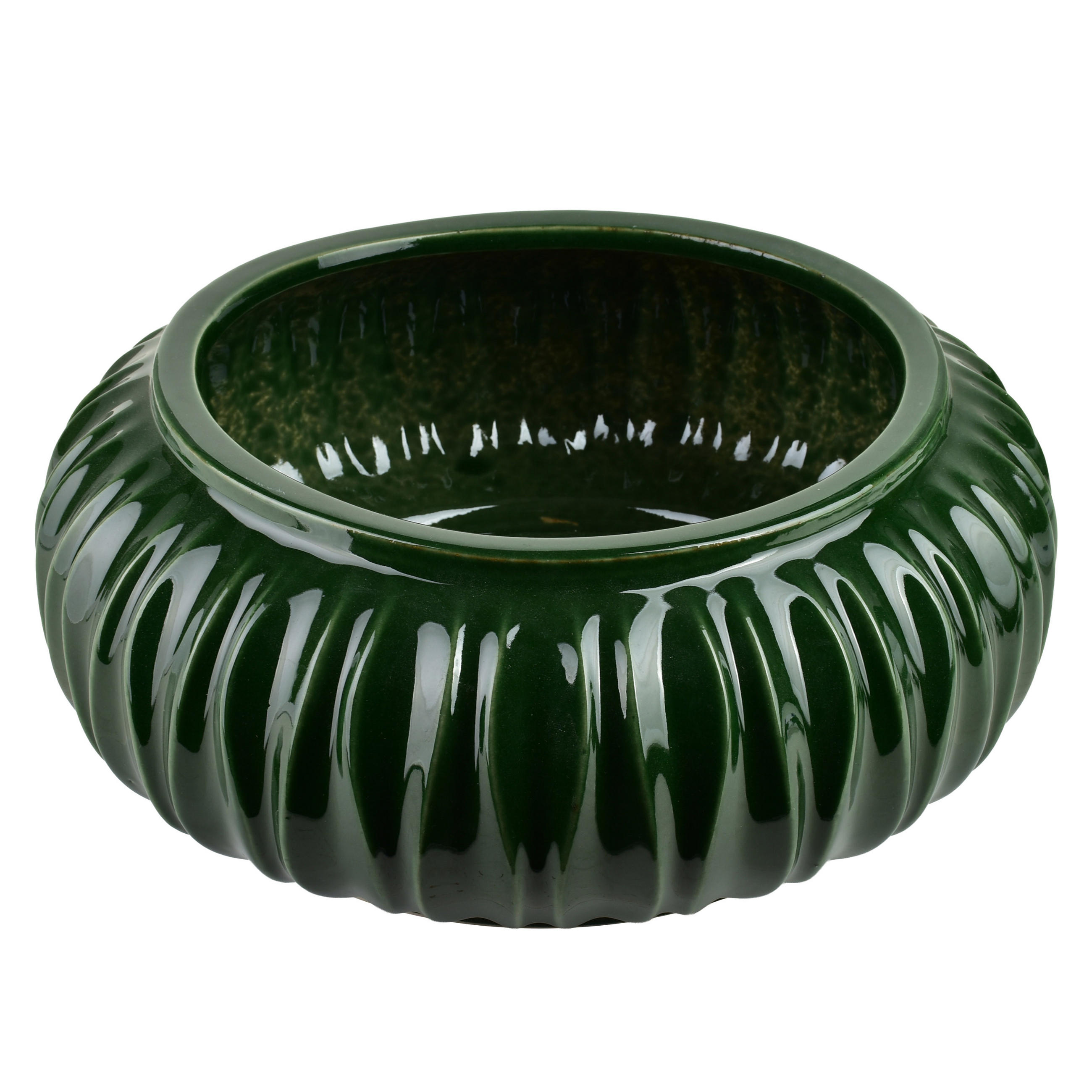 VASE MANON Dunkelgrün Keramik - Grün, Keramik (17cm) - Mondex
