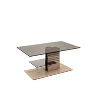 COUCHTISCH Celka 100x60x47 höhenverstellbar Wildeiche/Parsol - Braun, Glas (100/60/47cm) - 58aufmkessel