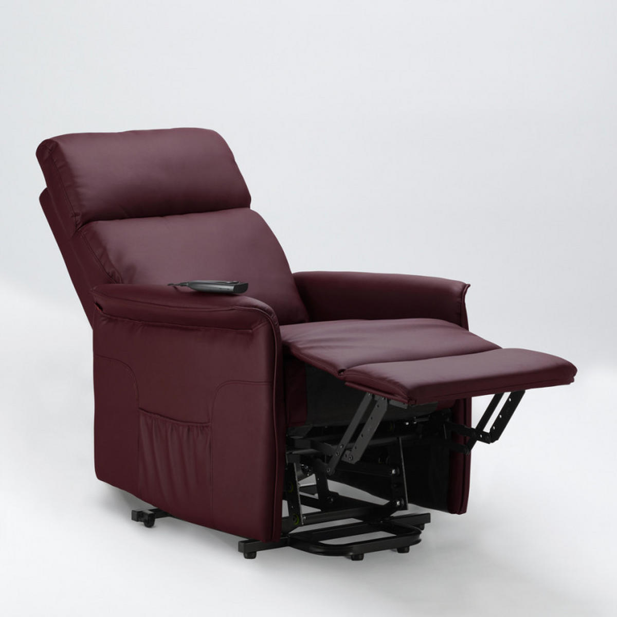 RELAXSESSEL verstellbar Amalia - Bordeaux - Bordeaux, Leder (69/104/73cm) - Pasmara