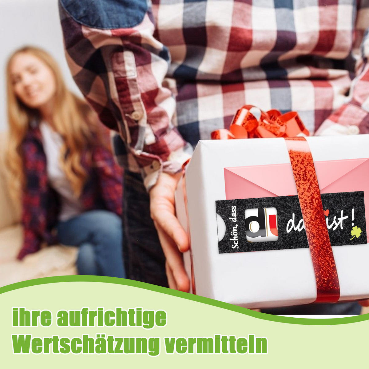 GASTGESCHENK 24 Stück Filz Schokoladen Hülle Hochzeit Taufe Geschenkverpackung - Schwarz, Textil (14/1/5cm)
