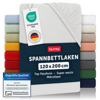 SPANNBETTLAKEN 120/200/30 cm Naturfarben - Naturfarben, Textil (120/200cm) - Blumtal