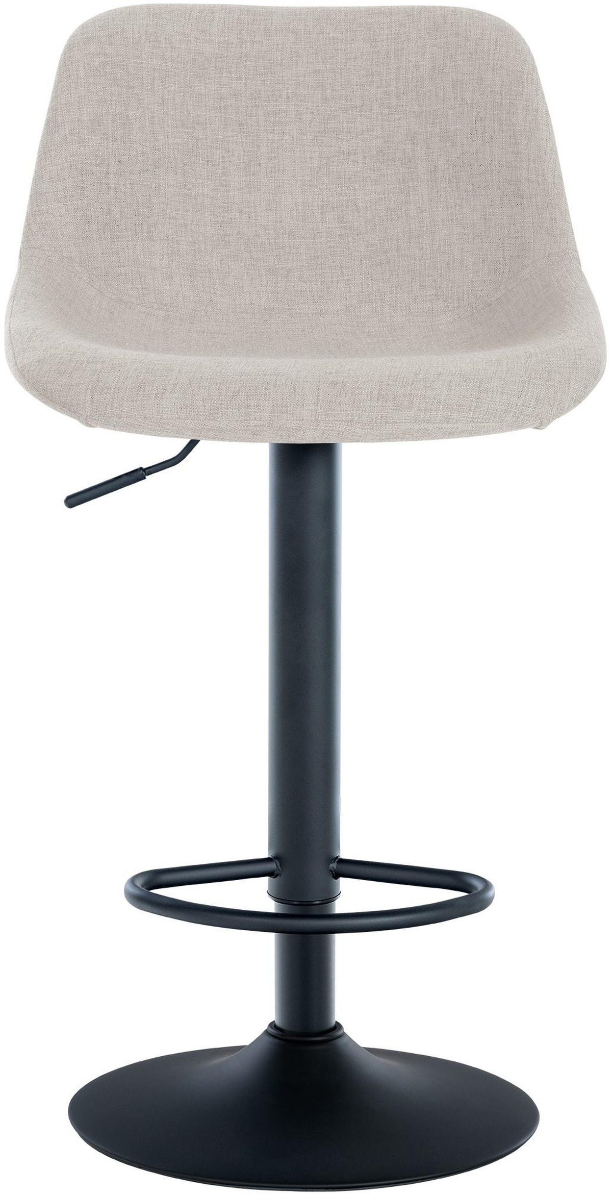BARHOCKER 2er Set Stoff creme - Creme/Schwarz, Textil/Metall (43/79/49cm) - CLP