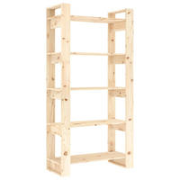 BÜCHERREGAL/RAUMTEILER 80/35/160 Cm Massivholz - Braun, Holz (80/160/35cm) - vidaXL