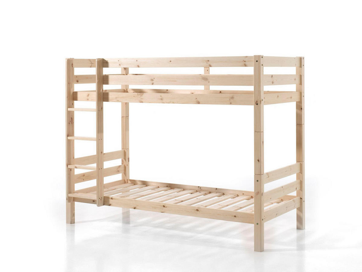 ETAGENBETT Karolina 210x161x105 aus Massivholz in natur - Kieferfarben, Holz (90/200cm) - 58aufmkessel