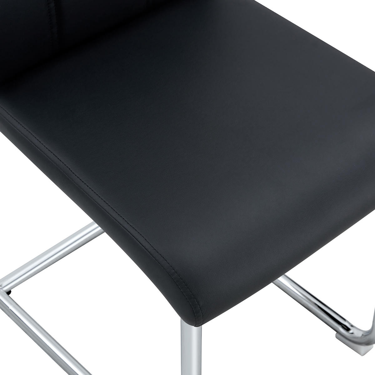 SCHWINGSTUHL DE-36747 2er-Set mit PU-Bezug und Metallgestell Schwarz - Schwarz, Metall (40/95/40.6cm) - ComfortXL