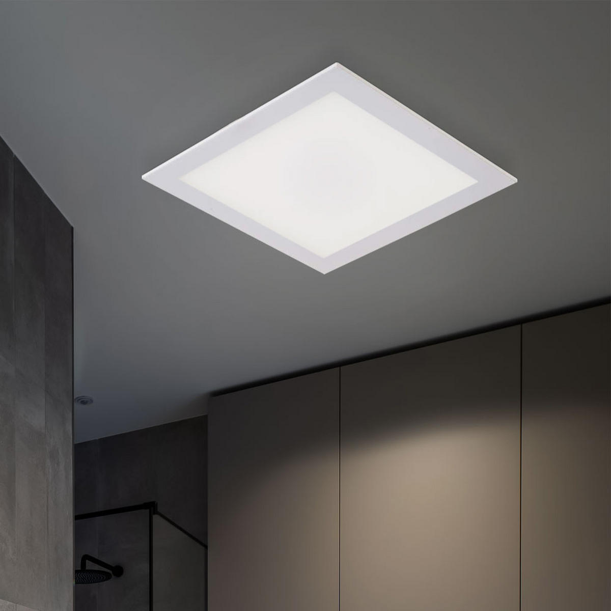 LED EINBAU PANEL Aluminium Silber - Silberfarben, Metall (29.9/29.9/5cm) - Globo Lighting