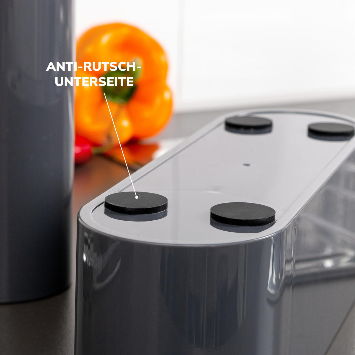 SPÜLBECKENORGANIZER, grau - Grau, Kunststoff (22/21/6.7cm) - bremermann