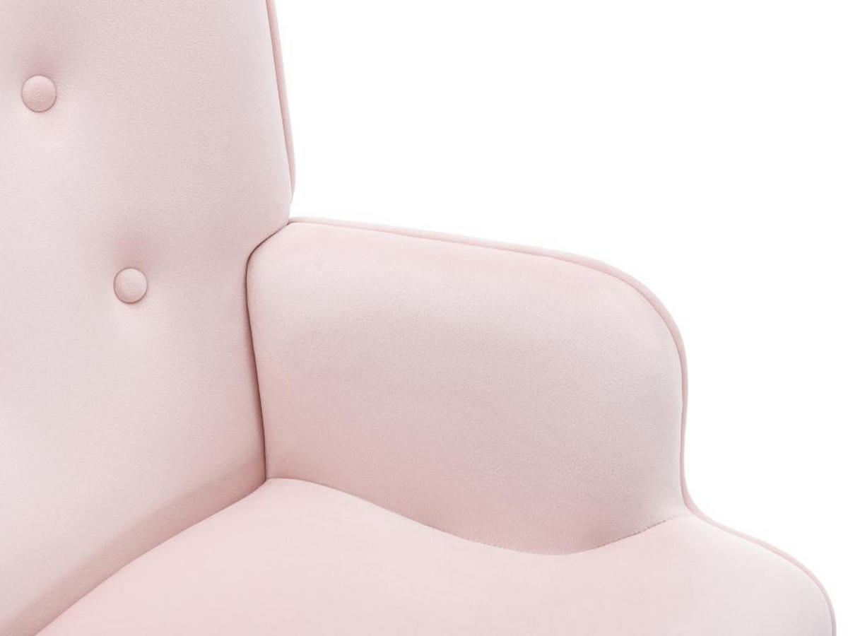 SESSEL - Samt - Rosa - VATELY - Pink, Textil (78/95.5/69cm) - Vente-Unique