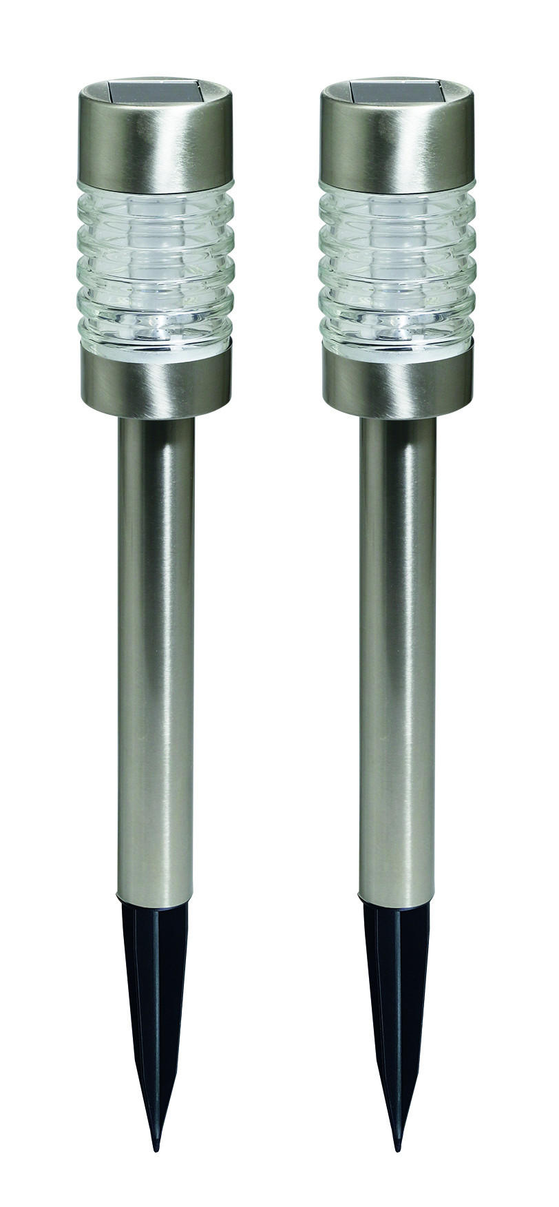 WEGELEUCHTE 2er Set 7.6/57/7.6cm - Silberfarben, Metall (7.6/7.6/57cm) - Luxform