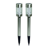WEGELEUCHTE 2er Set 7.6/57/7.6cm - Silberfarben, Metall (7.6/7.6/57cm) - Luxform
