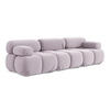 3-SITZER SOFA Samt Stoff Violett - Lila/Flieder, Kunststoff/Textil (285/70/96cm) - LaMiaSofa