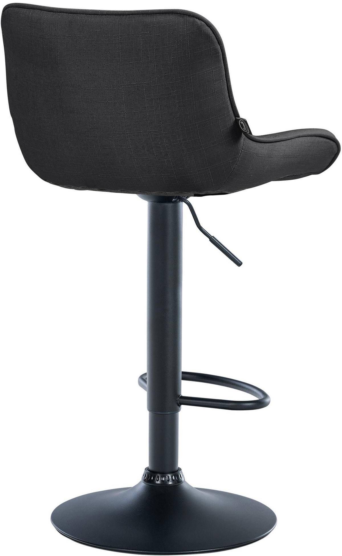 BARHOCKER Vulcano Stoff schwarz dunkelgrau - Dunkelgrau/Schwarz, Textil/Metall (49/106/51cm) - TPFLiving