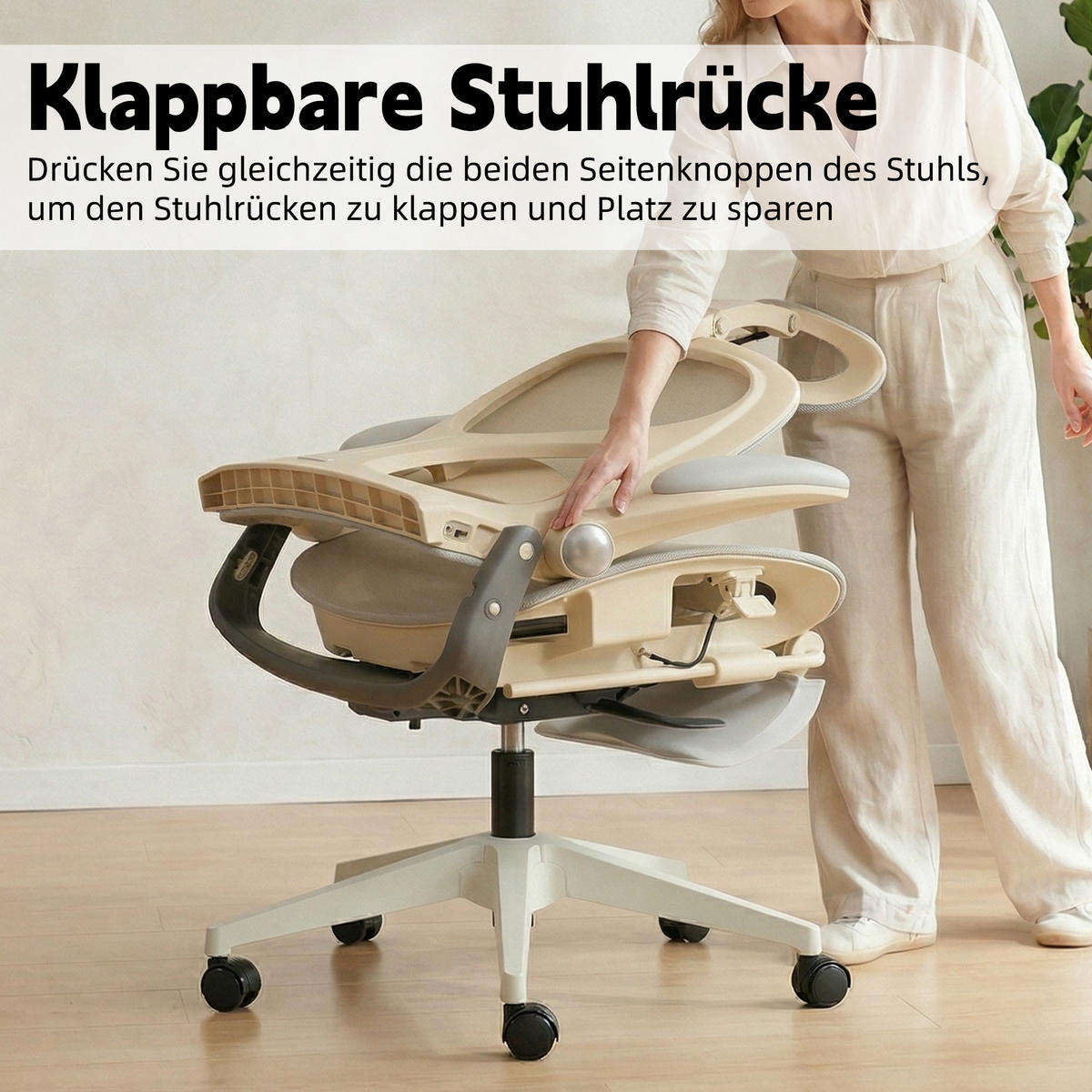 DREHSTUHL DE-40937 mit klappbarer Rückenlehne und 3D-Kopfstütze Grau - Grau, Metall (62/129/48.5cm) - ComfortXL