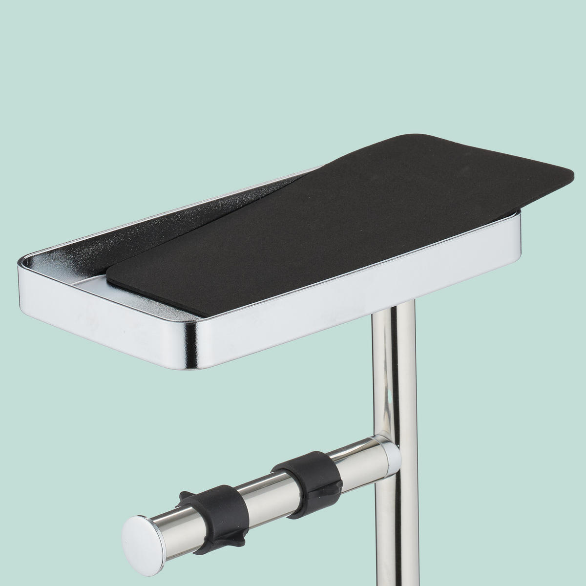 WC-GARNITUR - Silberfarben, Kunststoff/Metall (22/75/20cm) - Relaxdays