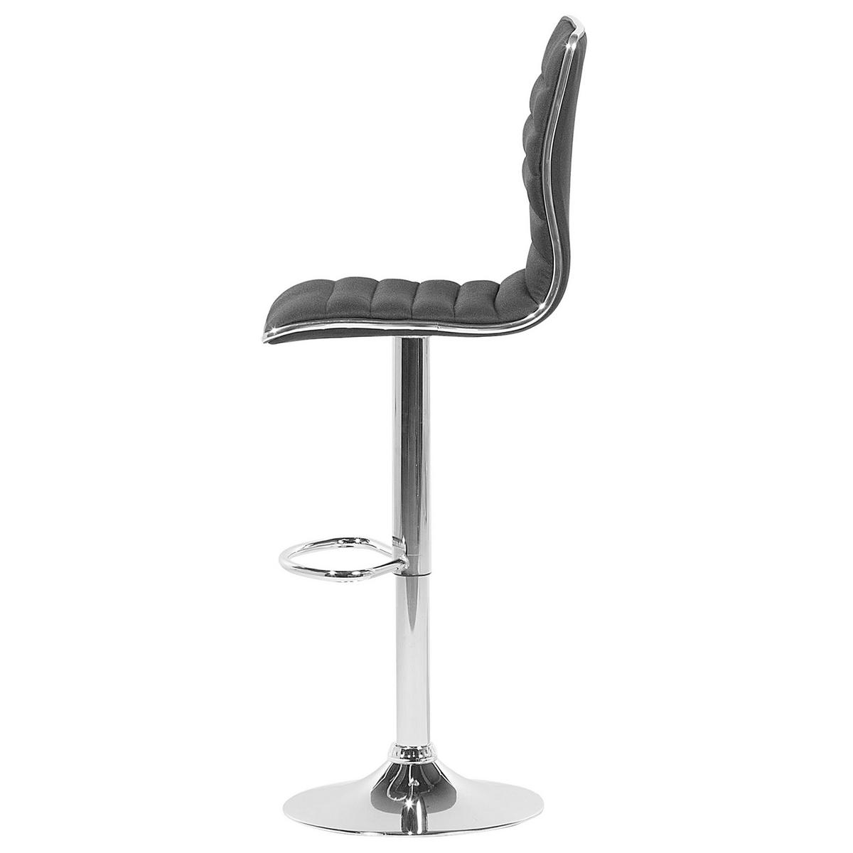 BARHOCKER 2er-Set Polsterbezug Schwarz Lucerne - Schwarz, Textil/Metall (40/116/39cm) - Beliani