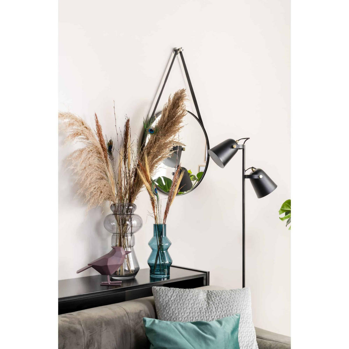 SPIEGEL Balanced - Schwarz - Schwarz, Metall (47/47/2cm) - Present Time