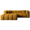 ECKSOFA Ottomane Links OLEA-L1 - 231x173x74 cm Senfgelb Cord - Gelb/Schwarz, Holzwerkstoff/Kunststoff (190/242cm) - ALTDECOR