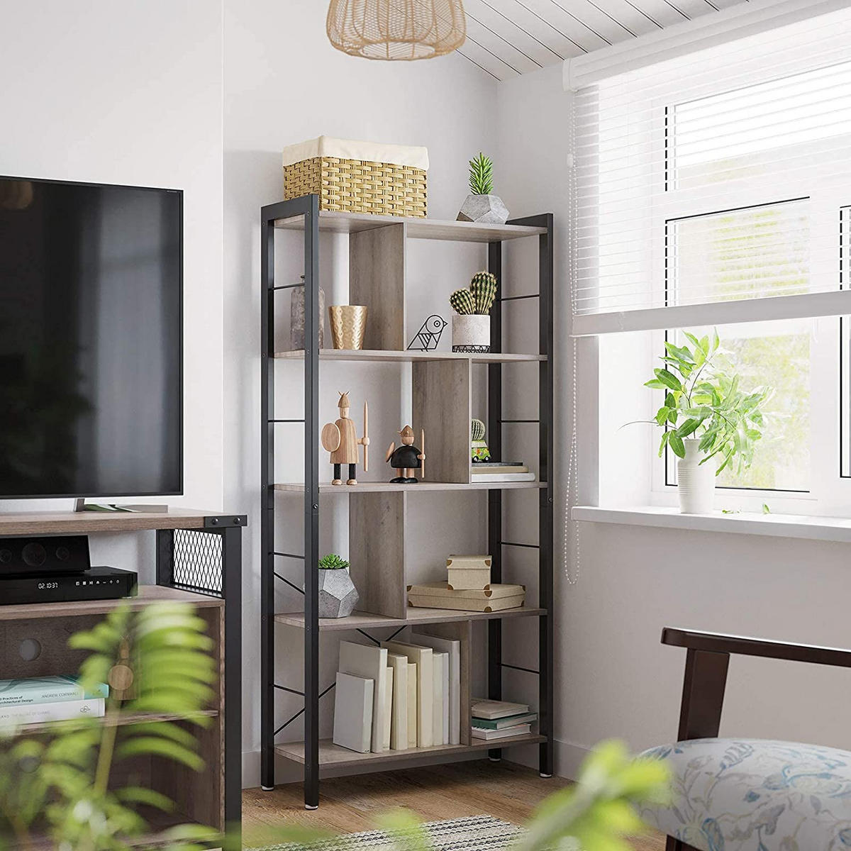 BÜCHERREGAL STANDREGAL - Schwarz, Holzwerkstoff (30/155/74cm) - Hansiro