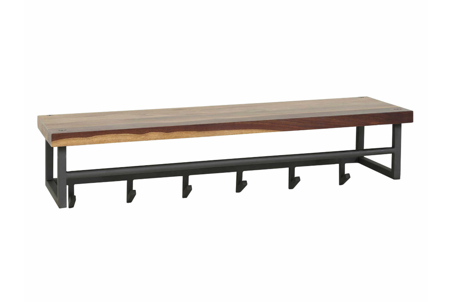 GARDEROBE ADELIA Grau Nussbaum - Grau, Metall (100/27/30cm) - KAWOLA