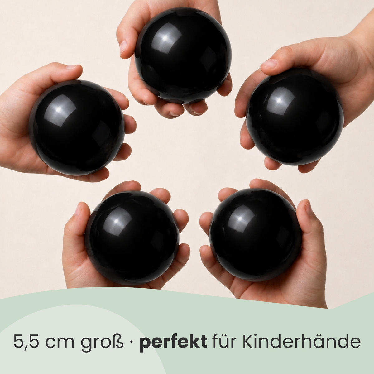BÄLLEBAD-BÄLLE 50 Stück, Schwarz, 5.5 cm - Schwarz, Kunststoff (5.5/5.5/5.5cm) - Littletom