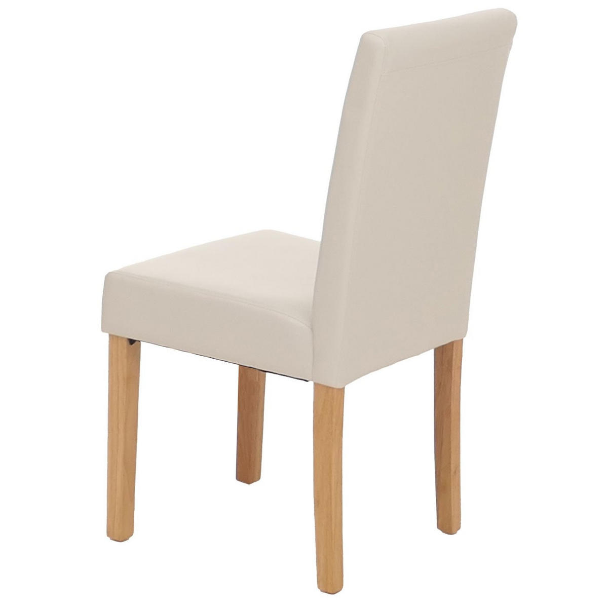 ESSZIMMERSTUHL 2er-Set klassisch und zeitlos 90x43x56cm Sitzhöhe 45cm Kunstleder helle Beine Weiß - Weiß, Kunststoff (43/90/56cm) - CHEFGASTRO