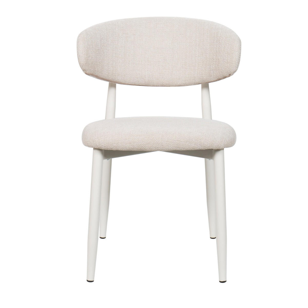 ESSZIMMERSTUHL 2er Set aus Stoff, beige - Beige, Textil/Metall (52/77/56cm) - Giga Meubel