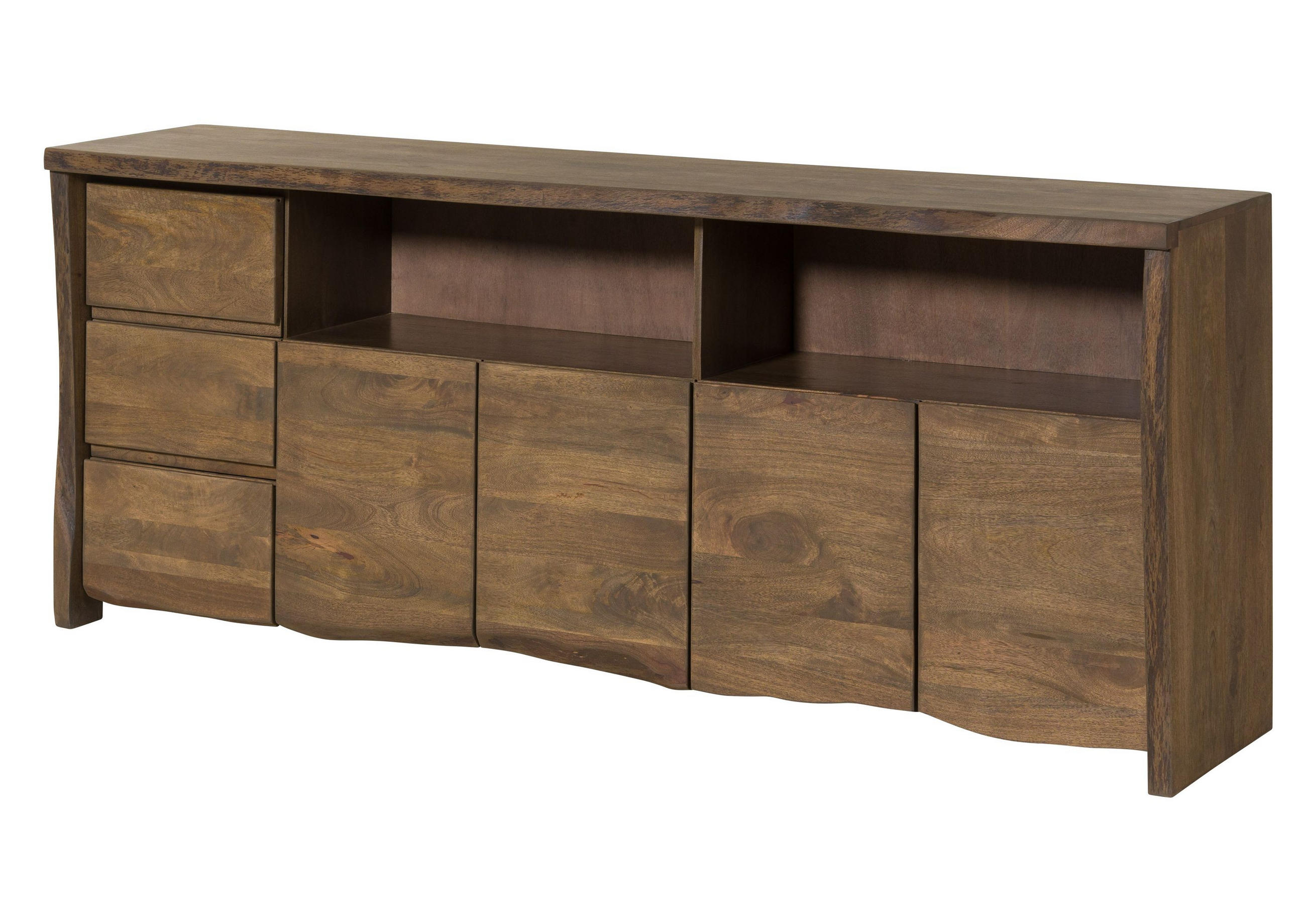 SIDEBOARD Mango 200x45x80 braun geölt PURE MANGO #217 - Braun, Holz (200/80/45cm) - Massivmoebel24
