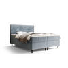BOXBETT LIMBA mit Matratze H3 und Topper 180x200 Monolith 70 - Hellblau, Holz/Textil (180/200cm) - Bedante