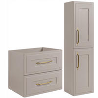 WASCHBECKUNTERSCHRANK + HÄNGESÄULE CLASSIC 60cm Kaschmir - Kaschmir, Holzwerkstoff (60/58/46cm) - Rodan