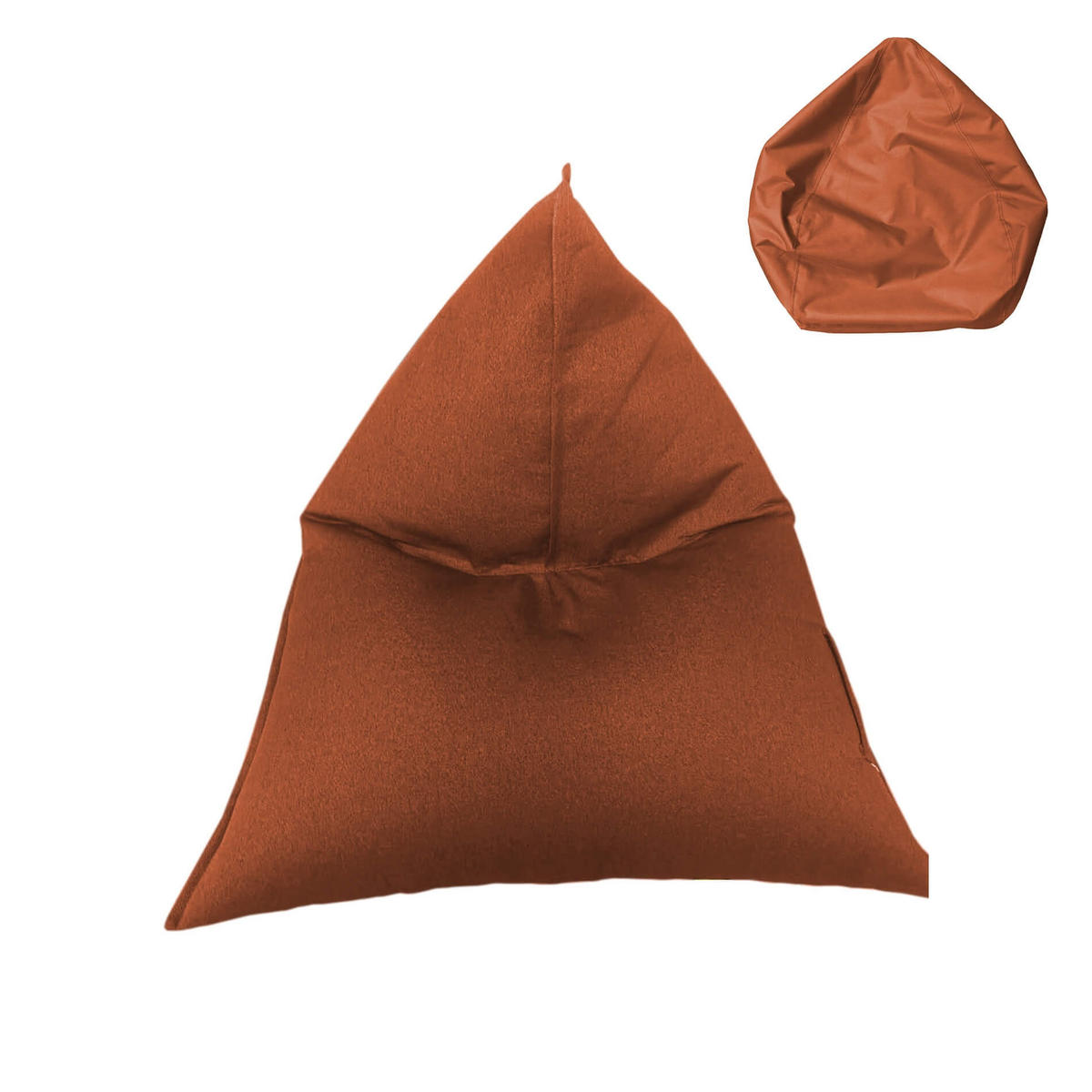 SITZSACKBEZUG Orange 130/110/50 cm - Orange, Textil (130/50/110cm) - Mobili Rebecca