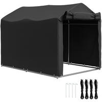 GARAGENZELT DE-08172 wasserdicht mit Rolltür, UV-beständig Schwarz - Schwarz, Metall (157/165/220cm) - ComfortXL