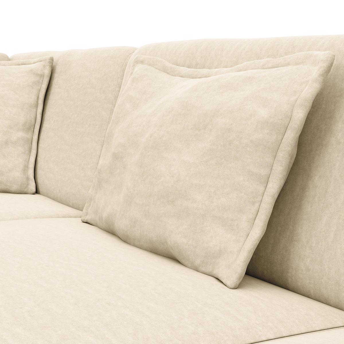 WOHNLANDSCHAFT - Schwarz/Weiß, Kunststoff/Textil (431/84/272cm) - home24