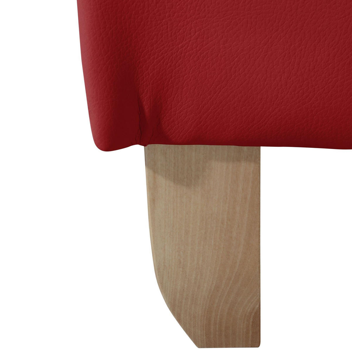 OHRENSESSEL Katria Bezug Kunstleder Buche natur / chili - Dunkelrot, Kunststoff (88/108/84cm) - 58aufmkessel