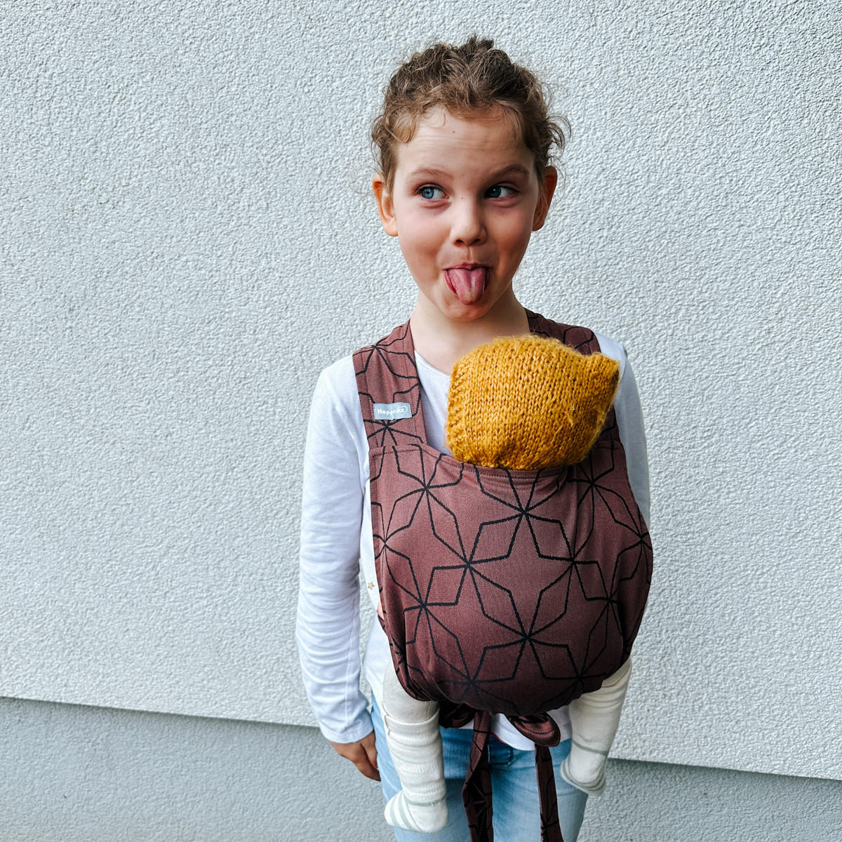 PUPPENZUBEHÖR Puppentrage - Rosa/Weiß, Textil (25/0.1/35cm) - Hoppediz