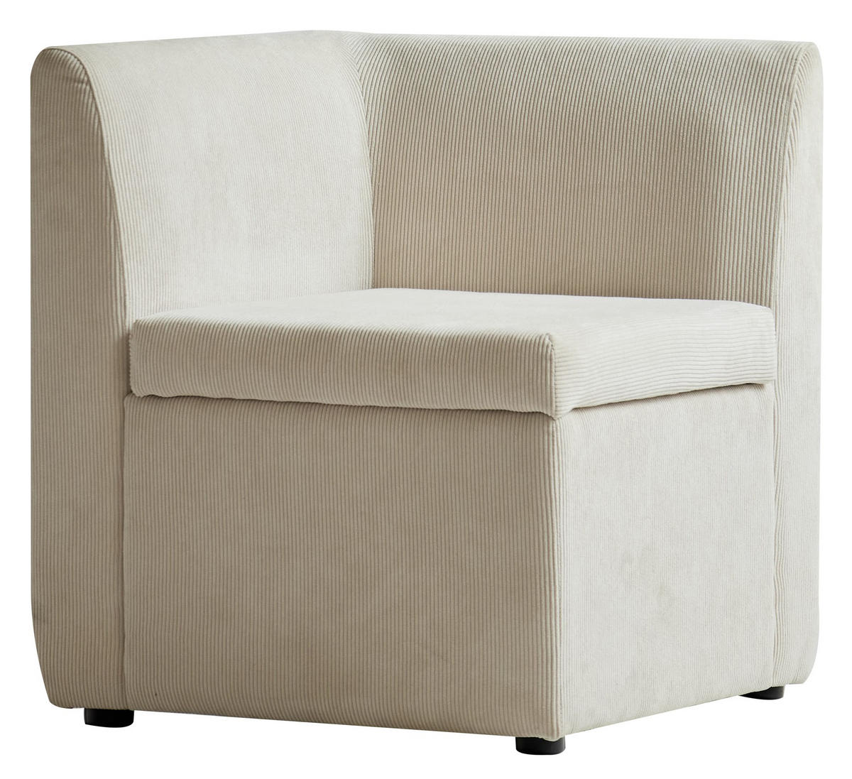 SOFA Samt Beige - Beige, Textil (60/68/60cm) - Nordlys