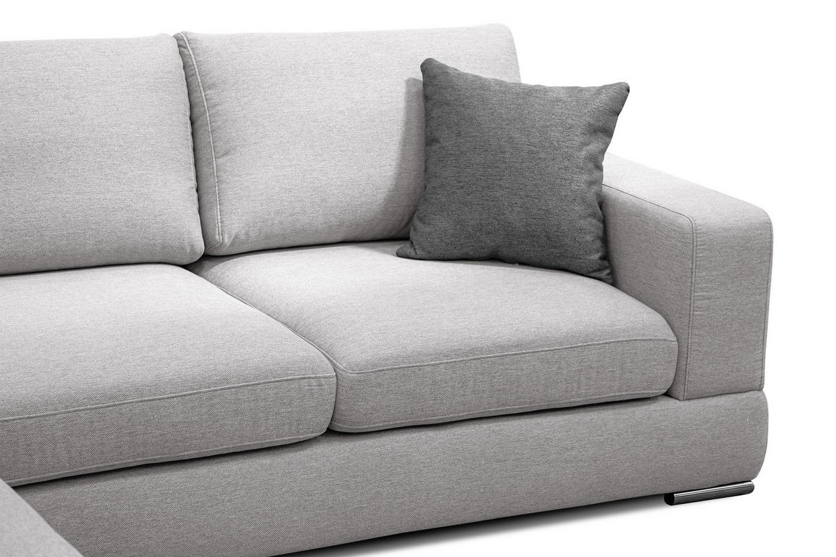 ECKSOFA OTTO 5-Sitzer, hellgrau - Hellgrau, Holzwerkstoff/Textil (219/279cm) - Courtois Laville