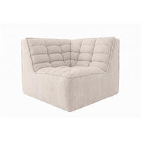 ROHOVÝ MODUL, plyšová tkanina Pop, Ice, LAZY - bílá, dřevo (93/76/93cm) - Kaiser Möbel