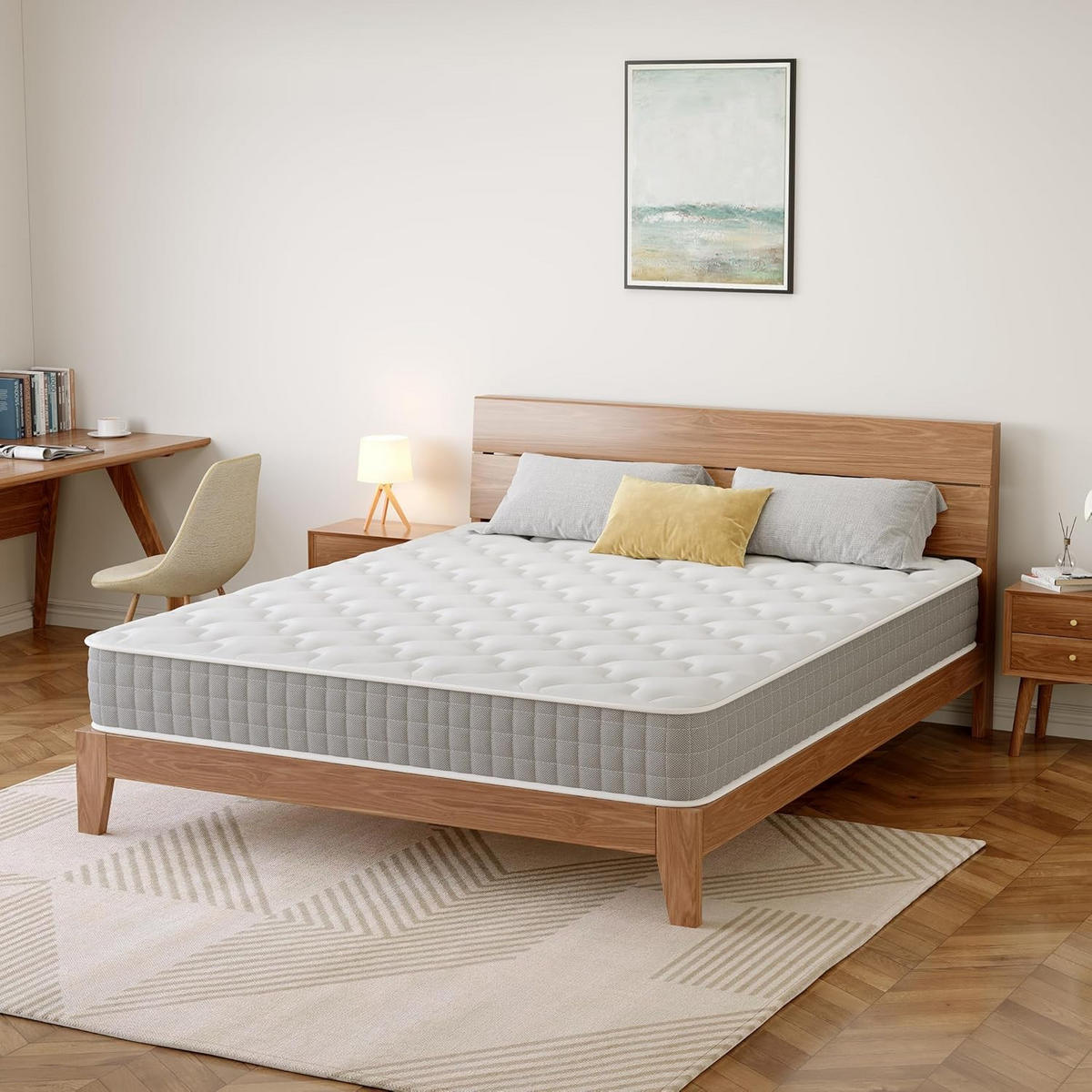 FEDERKERNMATRATZE 160/200 cm, Höhe ca.: 20 cm, komfortabel, ergonomisches 7-Zonen-Design - Multicolor, Textil (160/200cm) - DEWINNER