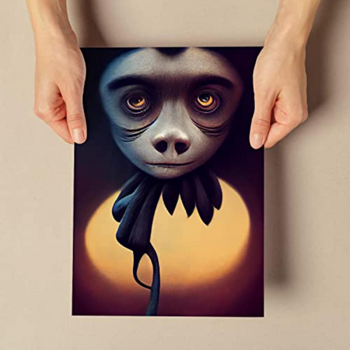 POSTER Set mit 4 Hören Tier im T Burton Goth Stil A4 Rahmenlos - Klar, Papier (29.7/3cm) - Nacnic