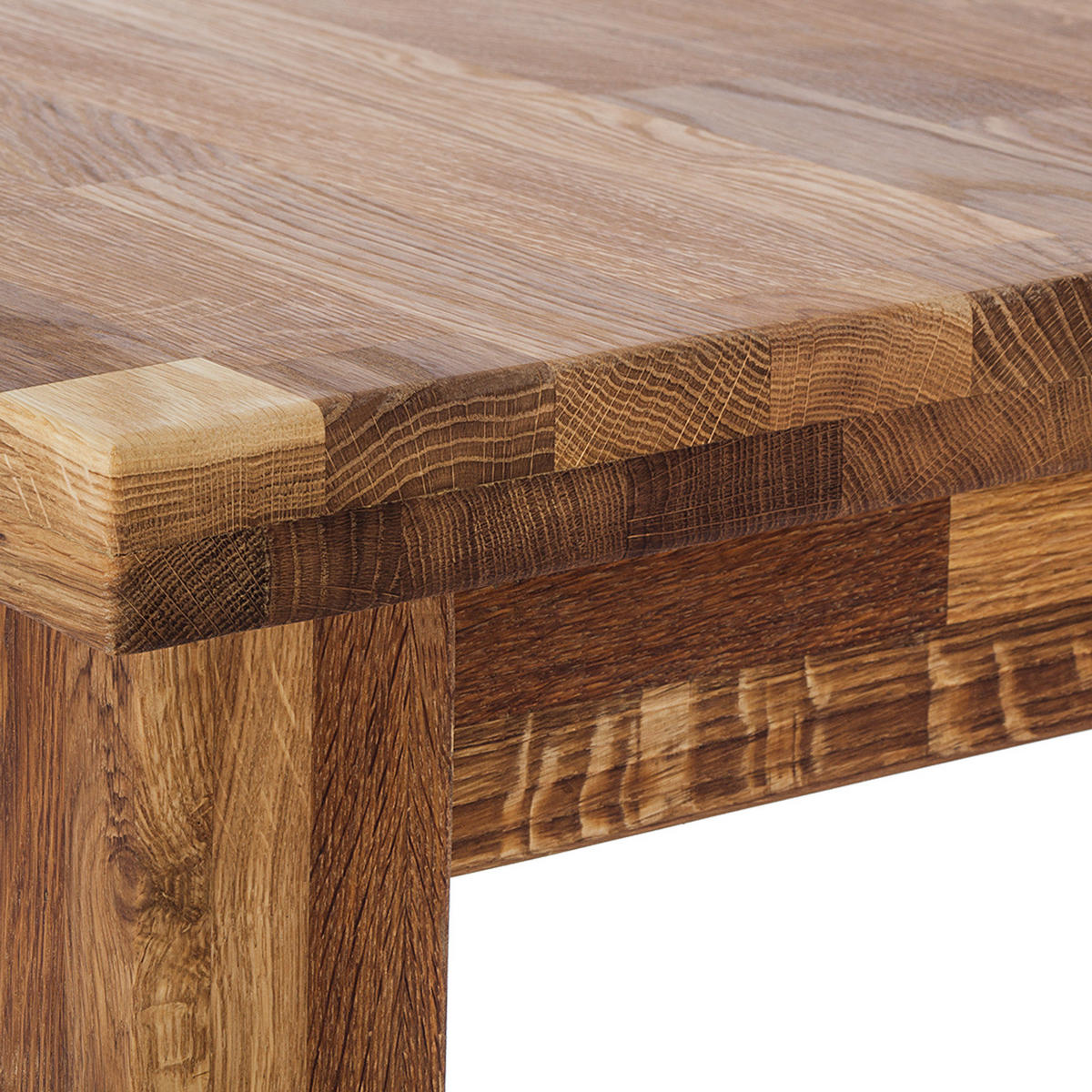 BARTISCH - Eiche massiv - Eichefarben, Holz (45/108/107cm) - home24