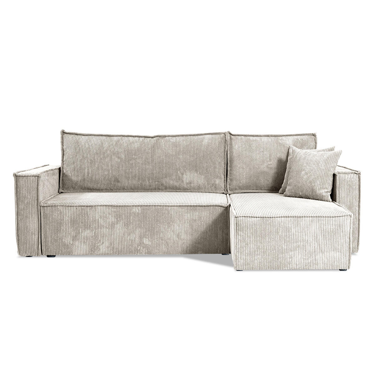 ECKSOFA Ezekiel 3 Sitzplätze Weiß - Weiß, Holz (236/145cm) - Petits-meubles