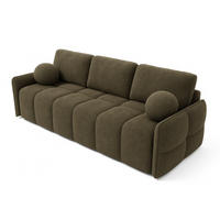 SITZSOFA Taupe EMILI Mit Schlaffunktion Abriamo Stoff - Braun, Textil (212/95/90cm) - Sepro Meble