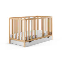 BABYBETT mit Schublade und Matratze 60x120 cm in Natur - Naturfarben, Holz (60/120cm) - Kids Collective