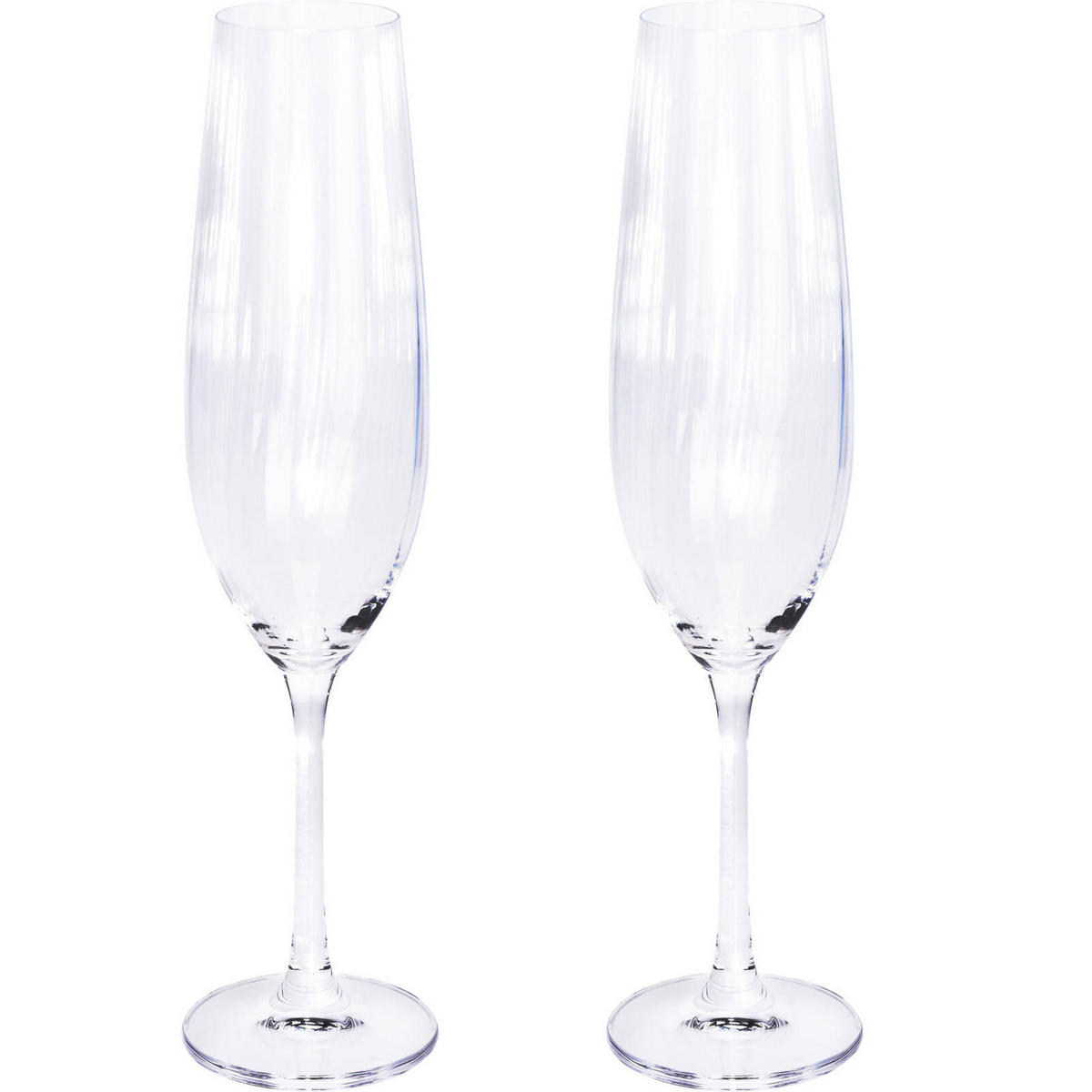 CHAMPAGNERGLÄSER 2er-Set - Transparent, Glas (4.5L) - Home Styling Collection