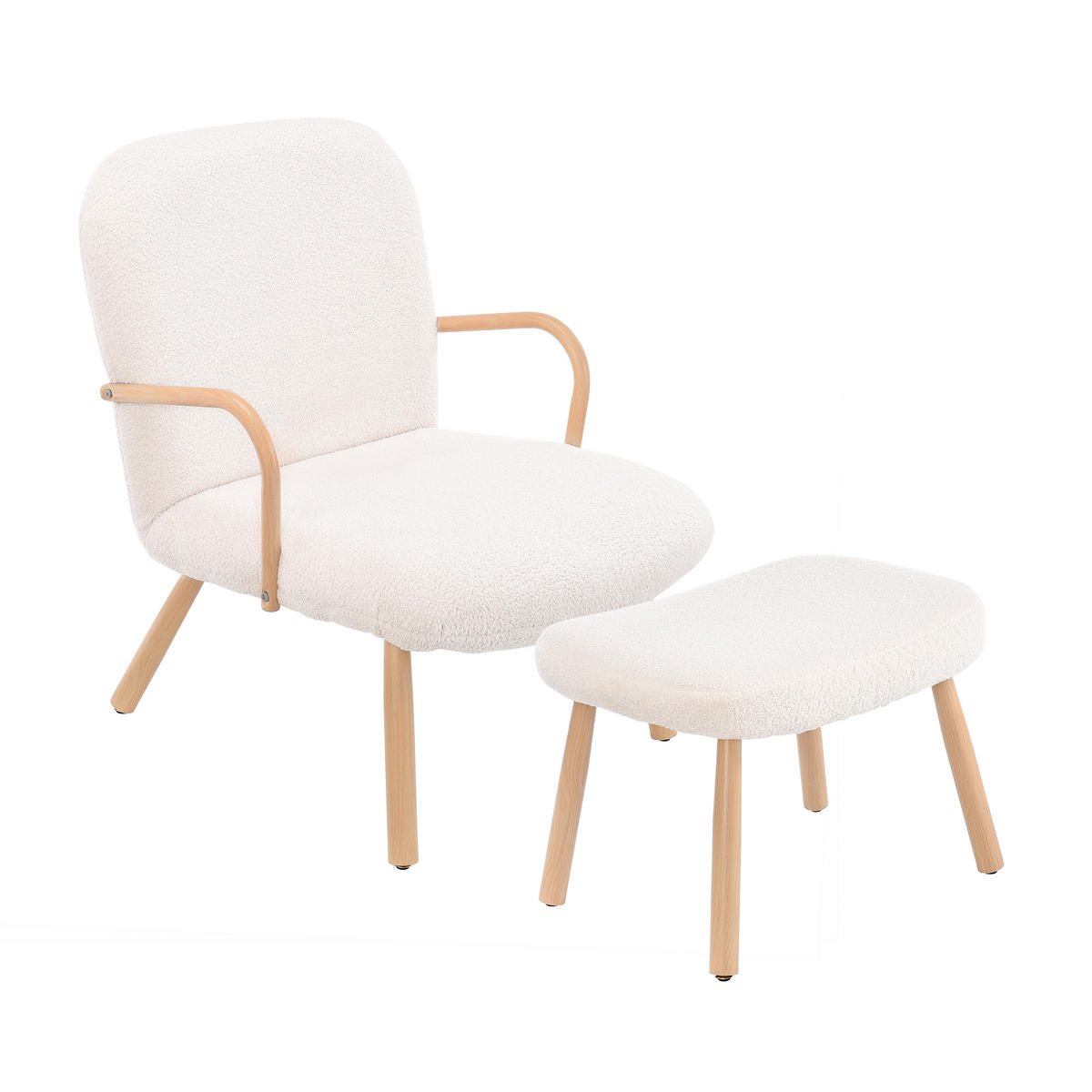 RELAXSESSEL, Weiß - Weiß, Holz (64/82/67cm)