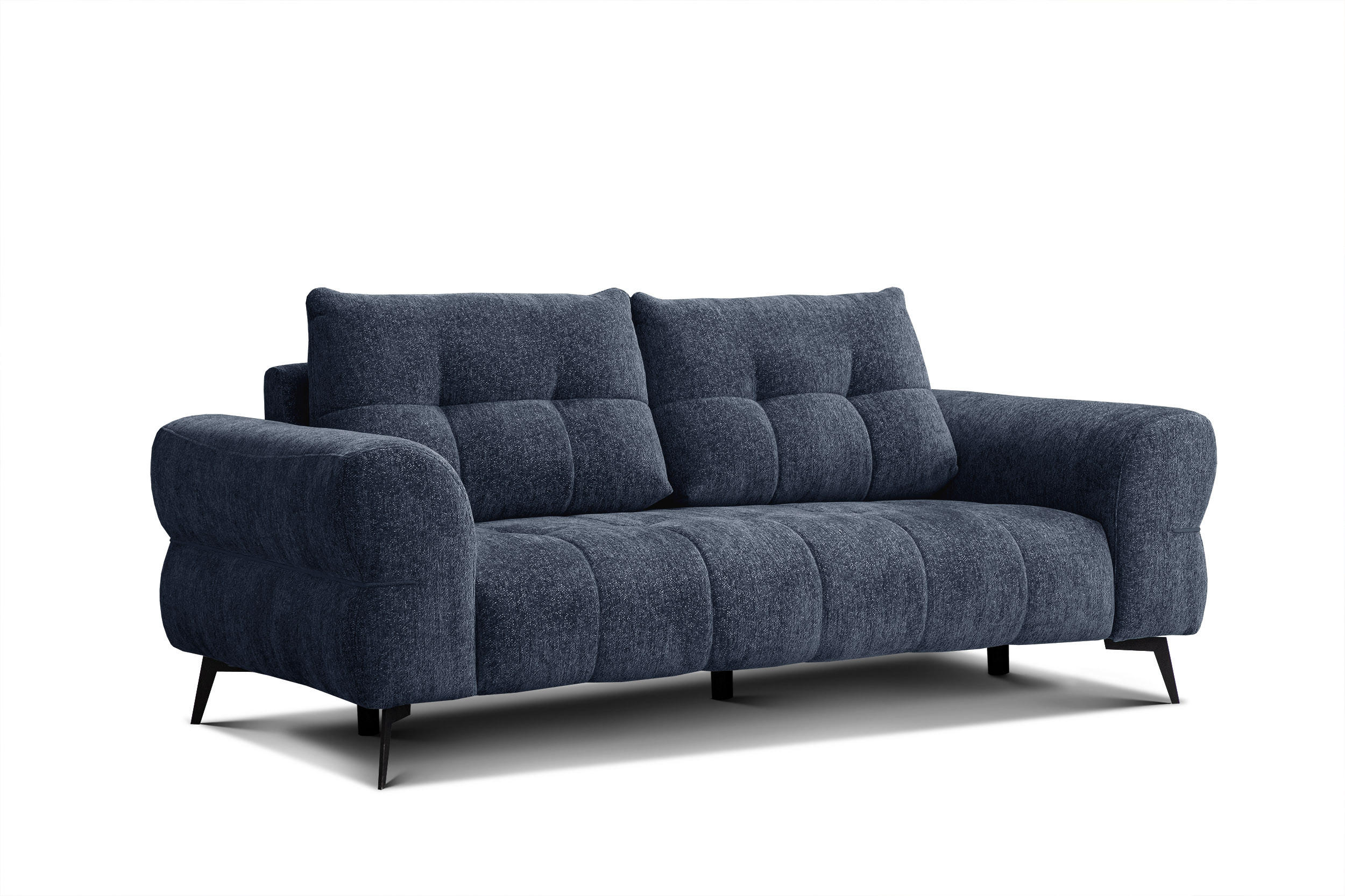 SOFA SALVINI 3-Sitzer, dunkelblau - Dunkelblau, Holz/Textil (237/88/99cm) - Courtois Laville