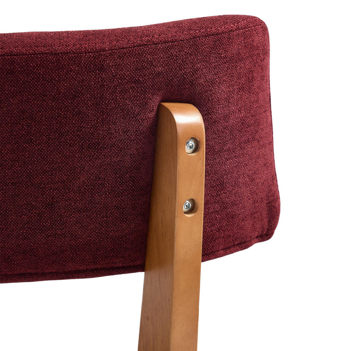 STÜHLE 2er-Set Esszimmerstuhl,Massivholz,Leinenstoff,Rotwein - Rot, Textil (47/77/54.5cm) - LVHOM